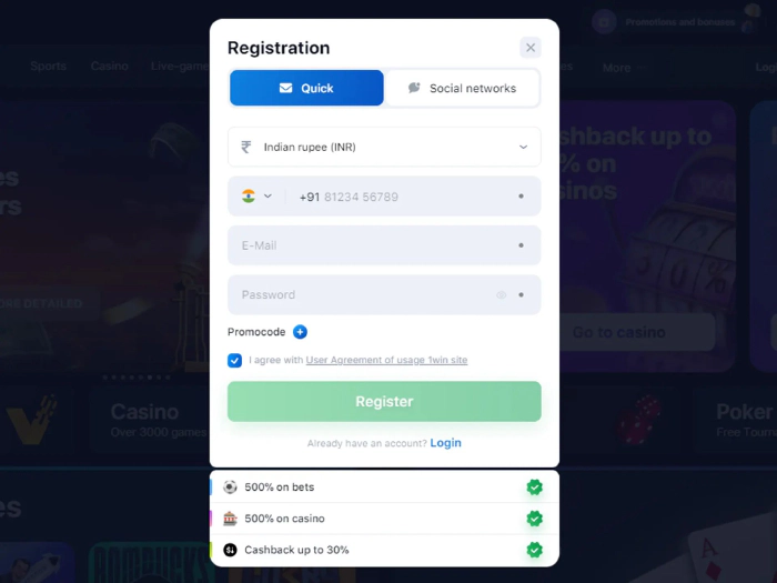 1 win login & Sign Up for indonesia Users